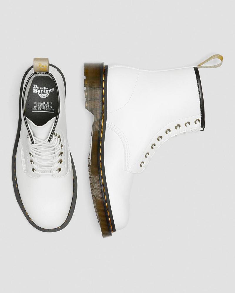 Men's Dr Martens Vegan 1460 Kemble Lace Up Boots White | AU 546DFM